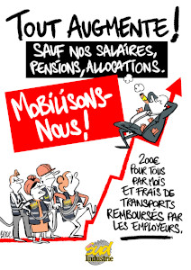 Grève interprofessionnelle et intersyndicale sur les salaires, les pensions et les minima sociaux. @ place Arnaud Bernard