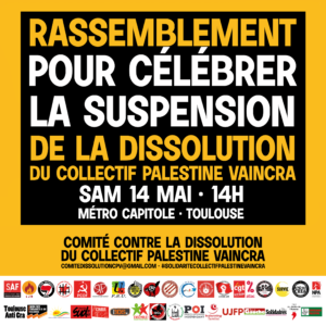 Rassemblement pour célébrer la suspension de la dissolution de CPV @ metro Capitole